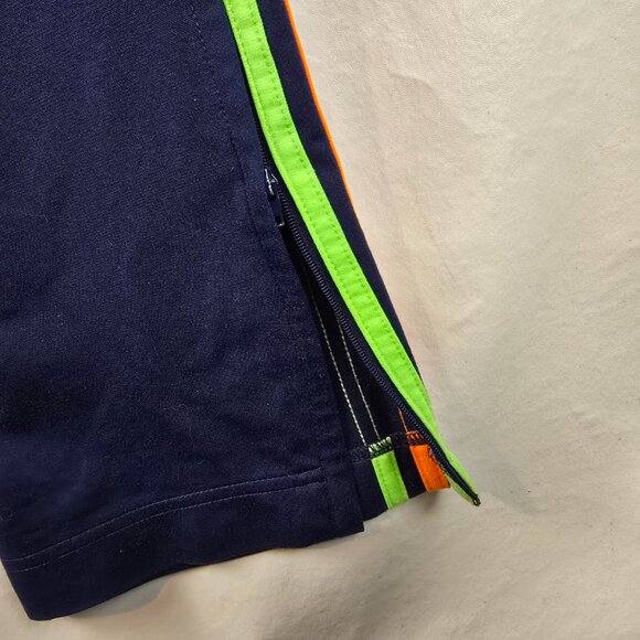 Adidas Originals Sweatpants Mens Small Blue Track Pants Neon Stripe Trefoil Logo - Picture 7 of 12